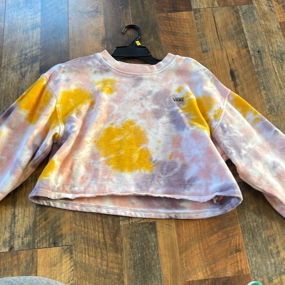 Vans tie dye cropped crew neck